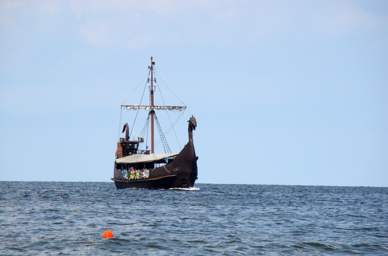 Pirate Ship on Ocean