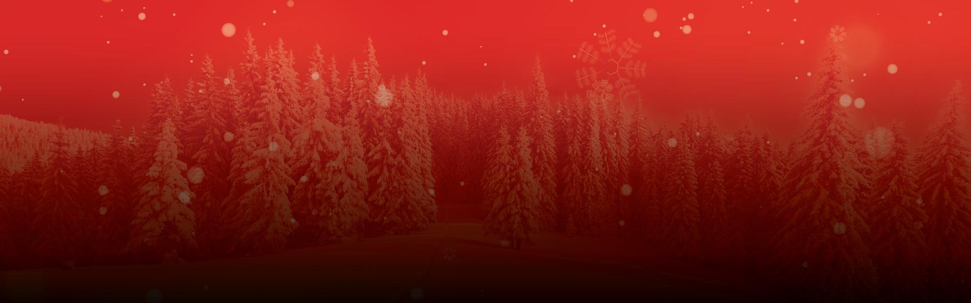 winter wonderland theme backgroud with black & red gradient 