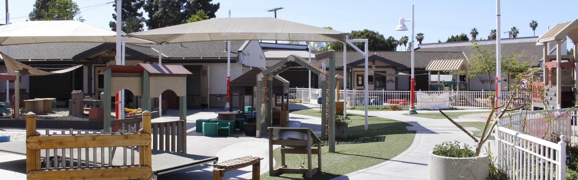The playground inside the Child Development Center.