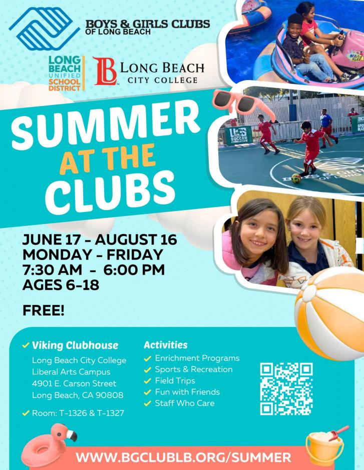 LBCC’s Summer Program for Children Ages 6-18 Flyer
