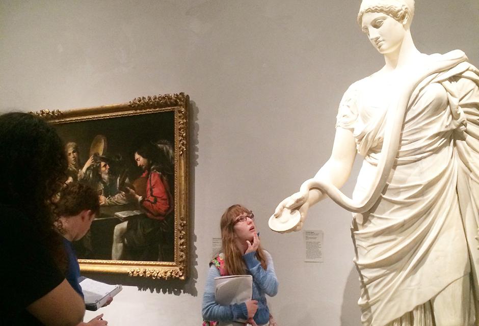 Art History students at the Los Angeles County Museum of Art