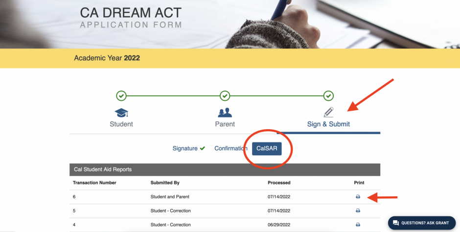 Use the nine-digit CA DREAM Act ID to create your account.