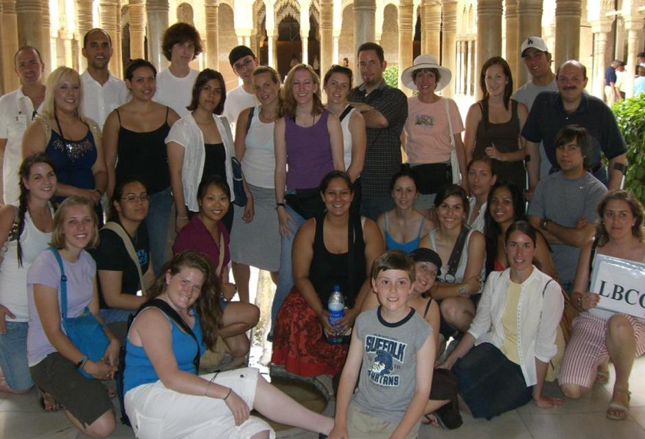 LBCC Study Abroad group at La Alhambra, Granada