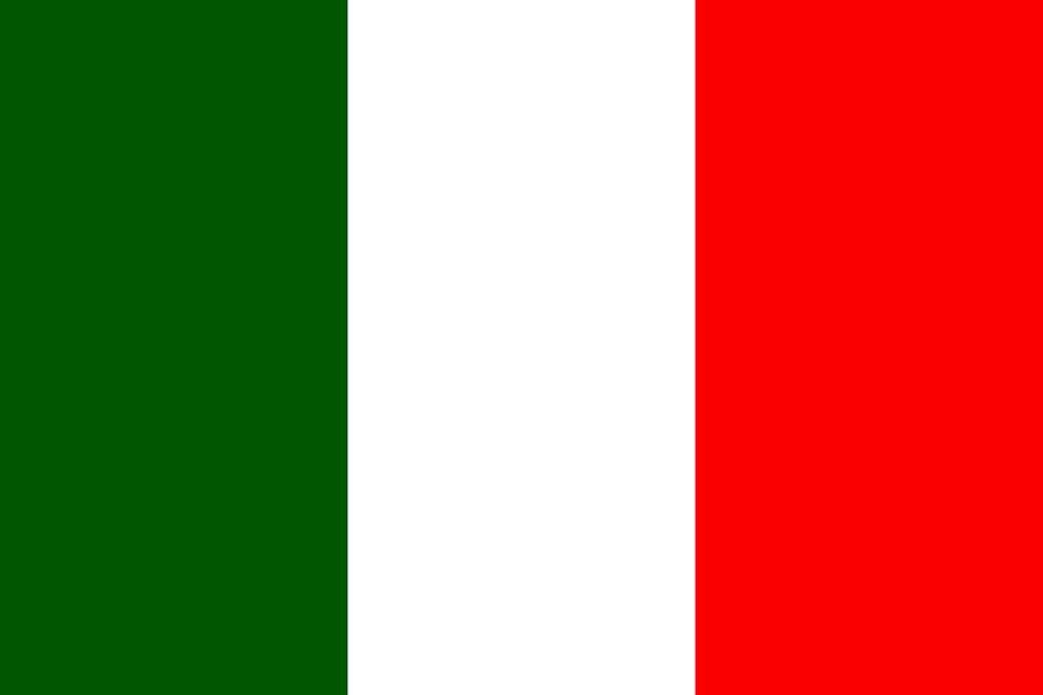 The official flag of Italy.