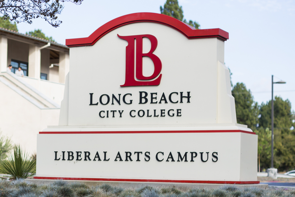 The sign for Long Beach City college.