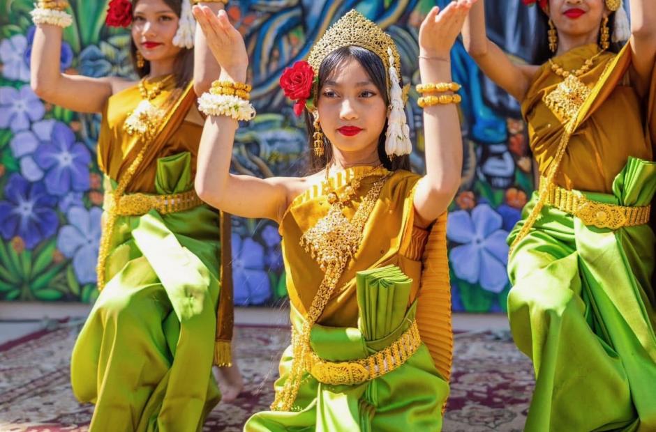 Three Khmer Dancers