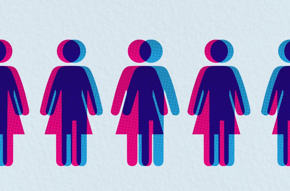 A series of alternating gender-neutral icons.