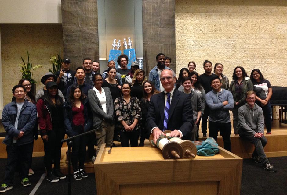 An Intercultural Communication class at Long Beach City College visits a local Synagogue to learn about religion and communication. 