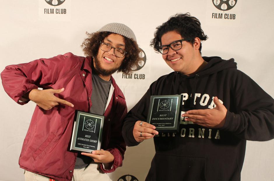 LBCC Film students receiving awards.