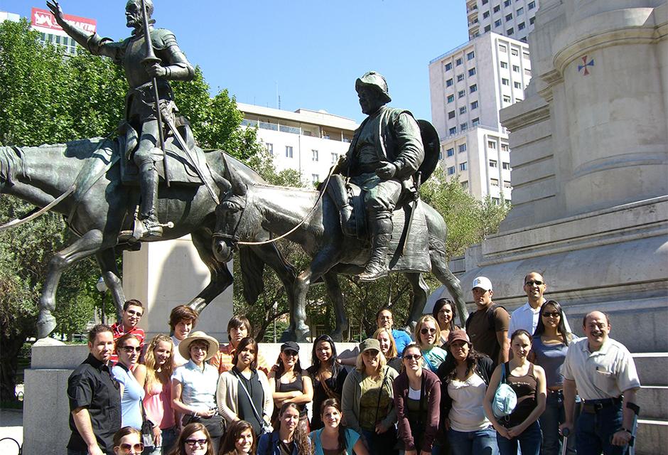 LBCC students on a study abroad trip in Madrid, Spain.