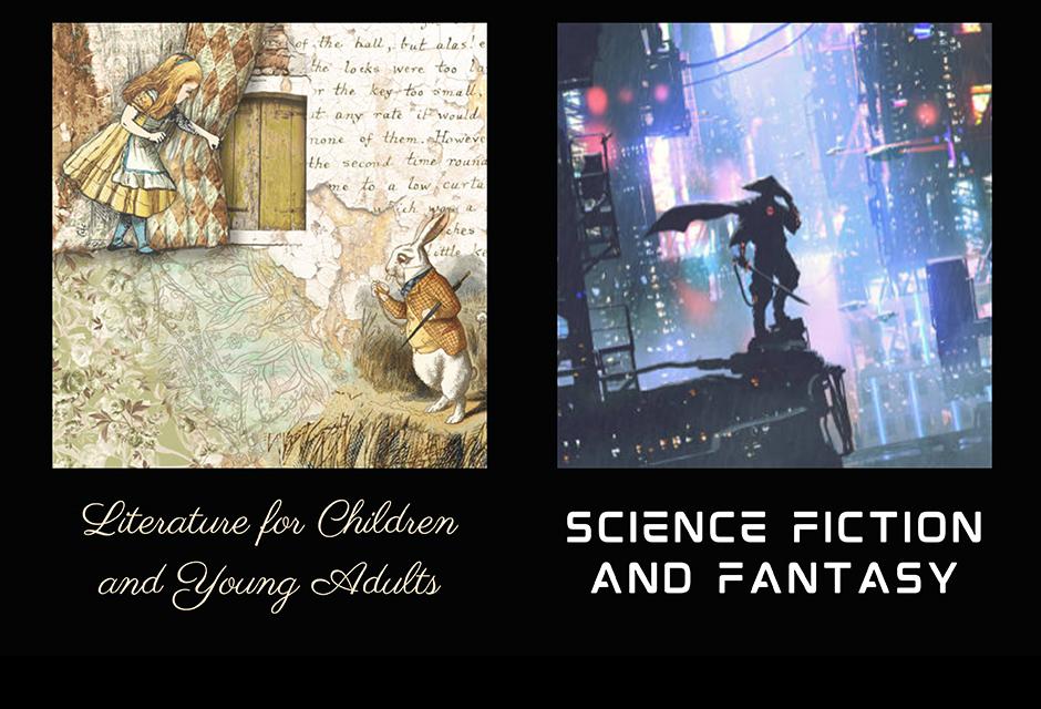 English posters for Literature for Children and Young Adult and Science fiction