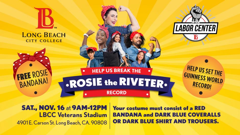 Rosie the Riveter Flyer - Sat., Nov. 16 at LBCC Veterans Stadium